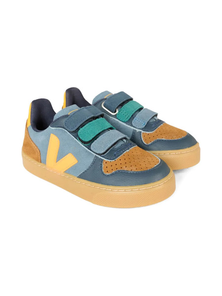  Veja Kids V-10 Leather Sneakers - Blue 