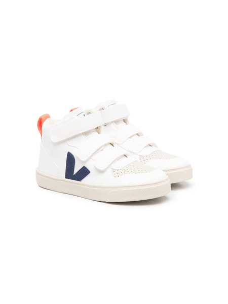  Veja Kids V-10 Mid Touch-strap Sneakers - White 