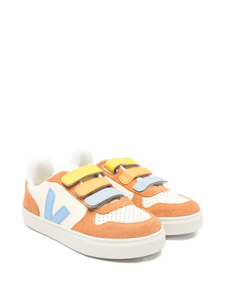  Veja Kids V-10 Touch-strap Sneakers - Neutrals 