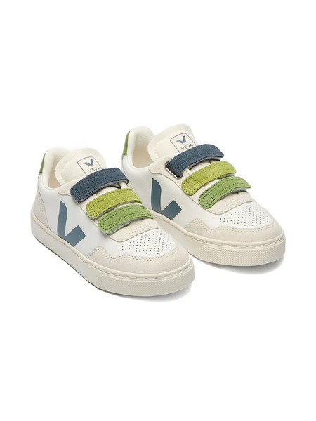  Veja Kids V-90 Touch-strap Sneakers - White 