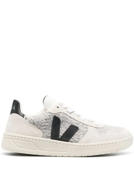  Veja V-10 Woven Lace-up Sneakers - Grey 
