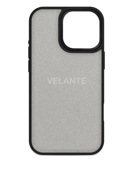  Velante Crocodile-texture Leather Iphone 16 Pro Max Phone Case - Black 