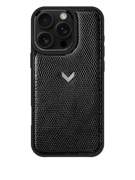  Velante Lizard-texture Iphone 16 Pro Max Case - Black 