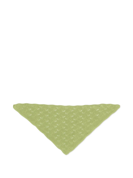  Vélocipède Crochet-knit Triangle Scarf - Green 