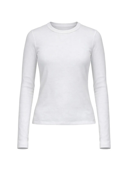  Velvet Long Sleeves Knitwear - White 