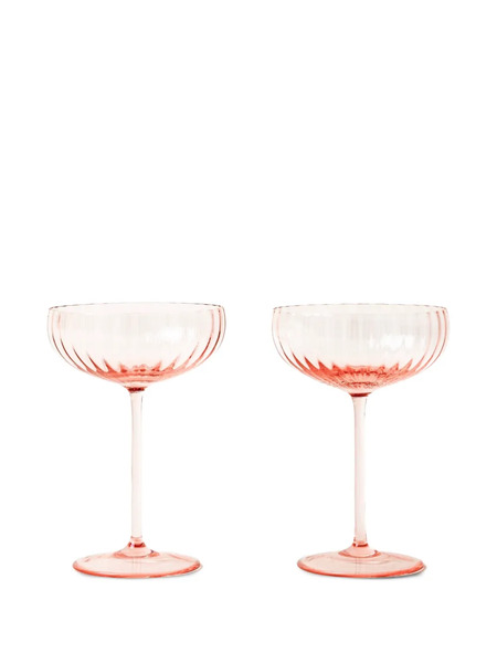  Venini Bollicine Champagne Glasses (set Of Two) - Pink 