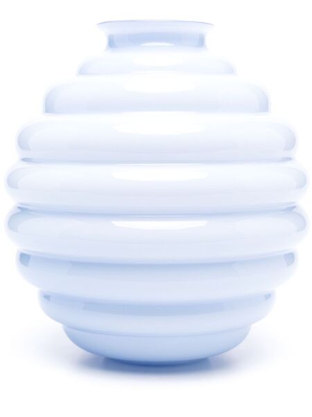  Venini Deco Sculpted Vase (18cm) - Blue 