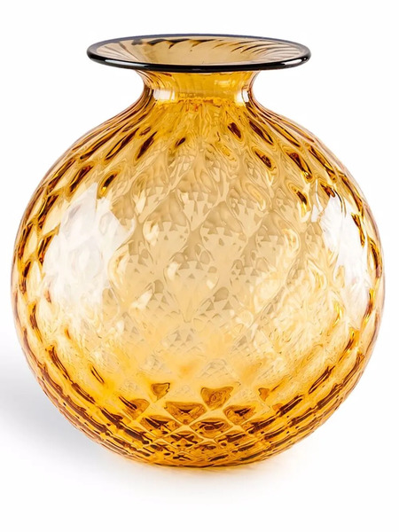  Venini Monofiore Glass Vase (17cm) - Gold 