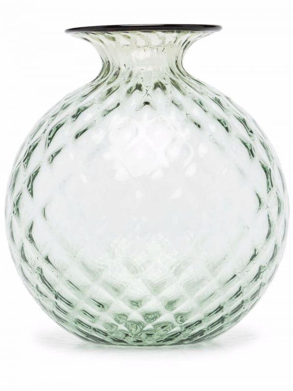  Venini Monofiori Balloton Glass Vase - Green 
