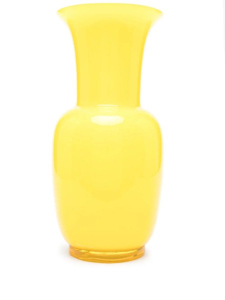  Venini Opalino Murano-glass Vase (36cm) - Yellow 