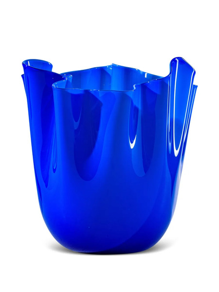  Venini Ruffled Vase - Blue 