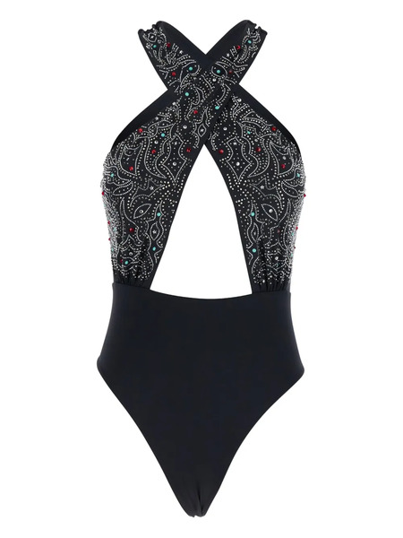  Venuja Braided-straps Swimsuit - Black 