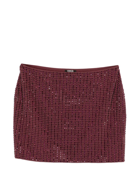  Venuja Crystal Mini Skirt - Red 
