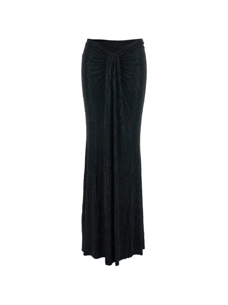  Venuja Knotted Embellished Maxi Skirt - Black 