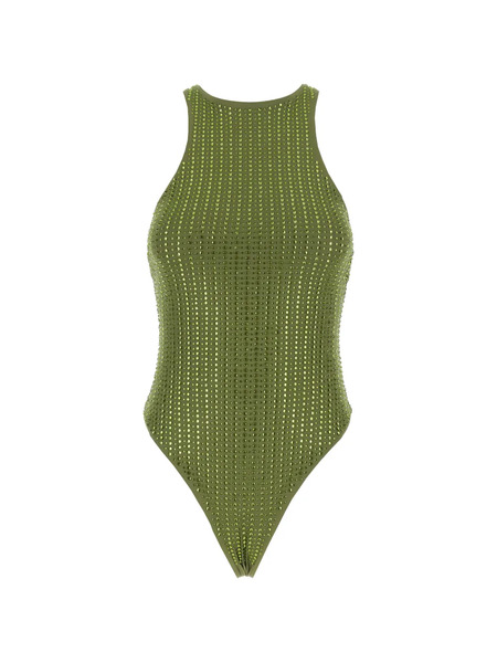  Venuja Rhinestone-embellished Swimsuit - Green 
