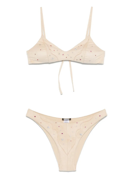  Venuja Stud-embellished Bikini - Neutrals 