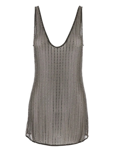  Venuja Stud-embellished Mini Dress - Grey 