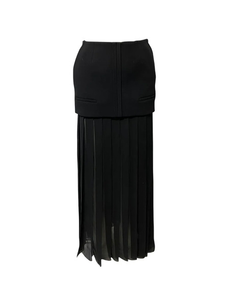  Vera Wang Pleated Maxi Skirt - Black 