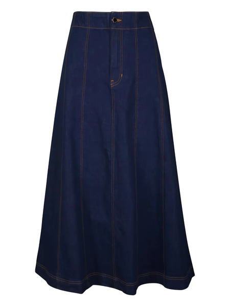  Veronica Beard Alix A-line Panelled Midi Skirt - Blue 