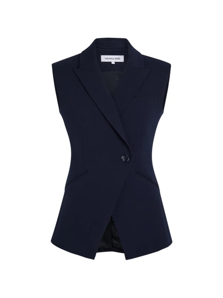 Veronica Beard Asymmetric Button Blazer - Blue 