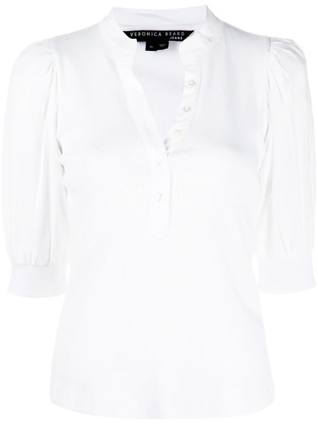  Veronica Beard Coralee Button-up Top - White 