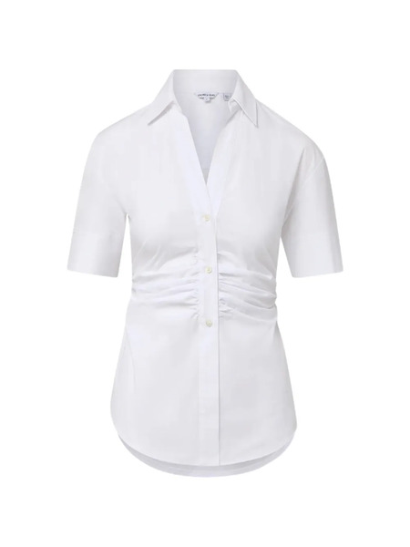  Veronica Beard Devra Short-sleeved Shirt - White 