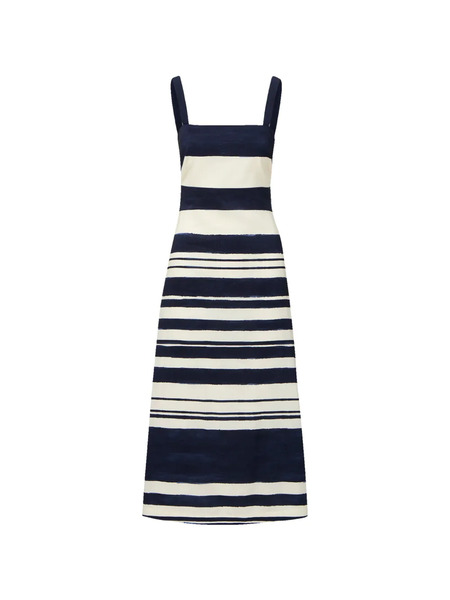  Veronica Beard Ella Striped Midi Dress - Blue 