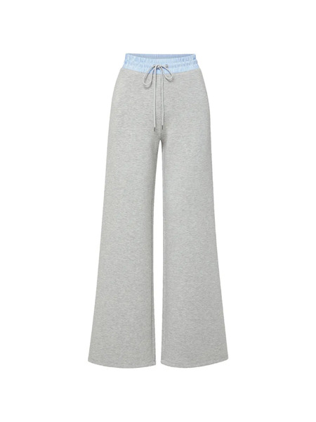  Veronica Beard Ernie Drawstring Flare Track Pants - Grey 