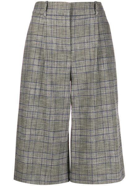  Veronica Beard High-rise Checked Culottes - Grey 