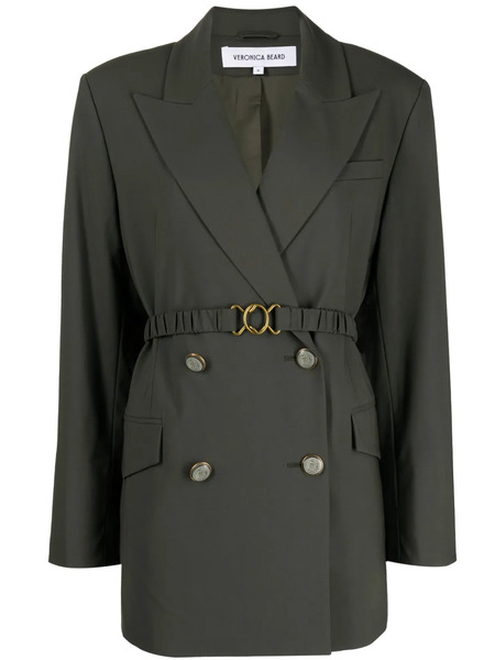  Veronica Beard Hutchinson Double-breasted Trench Coat - Green 