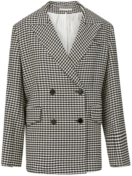  Veronica Beard Hutchinson Houndstooth-pattern Blazer - Black 