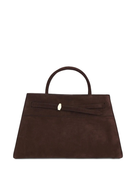  Veronica Beard Large Dash Bsuede Satchel Bag - Brown 