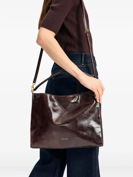  Veronica Beard Logo Shoulder Bag - Brown 