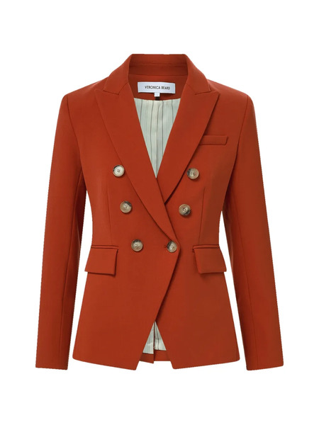  Veronica Beard Miller Dickey Double-breasted Blazer - Red 