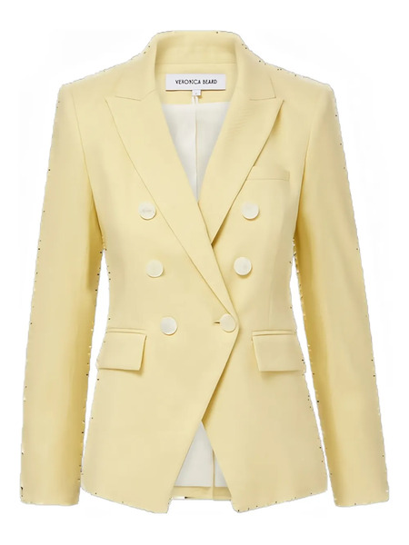  Veronica Beard Miller Double-breasted Jacket - Yellow 