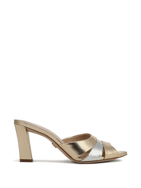  Veronica Beard 75mm Cassiel Mules - Gold 