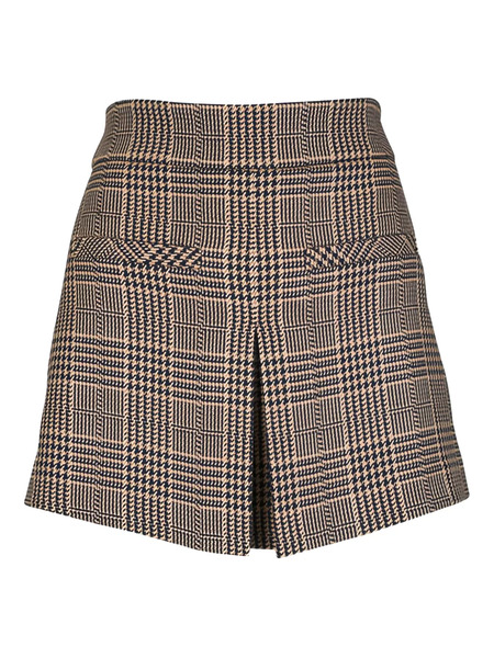  Veronica Beard Pavaline Houndstooth-pattern Mini Skirt - Neutrals 