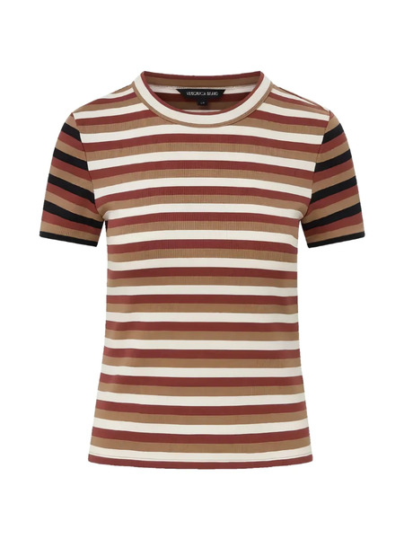  Veronica Beard Pruitt Striped T-shirt - Brown 