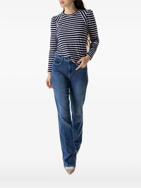  Veronica Beard Raglan-sleeve Striped T-shirt - Blue 