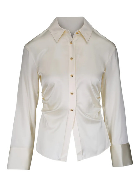  Veronica Beard Shiona Buttoned Top - Neutrals 