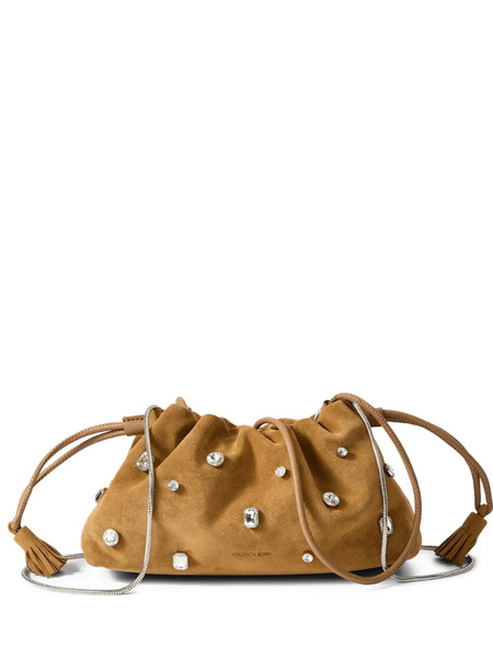  Veronica Beard Small Crystal Embellished Stash Bag - Brown 