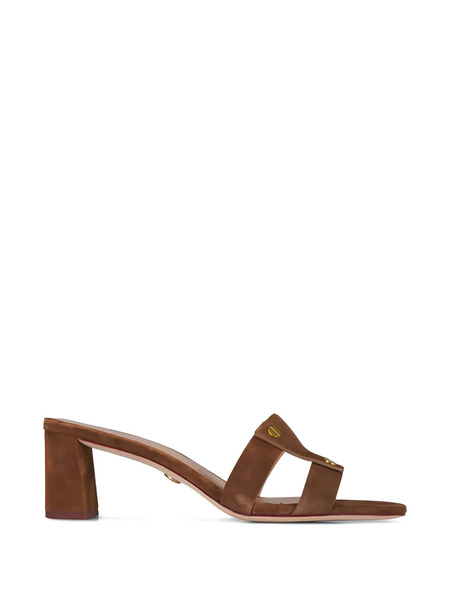  Veronica Beard Studded Heeled Sandals - Brown 