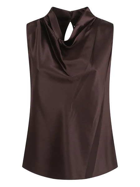  Veronica Beard Tam Cowl-neck Blouse - Brown 