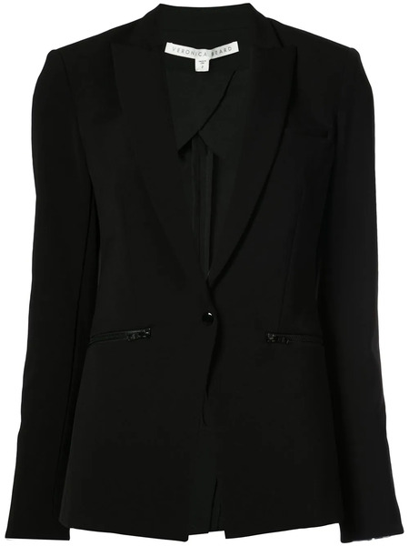  Veronica Beard Zip Pocket Single-breasted Blazer - Black 