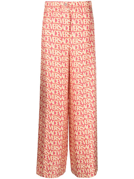  Versace Versace Allover Silk Trousers - Pink 