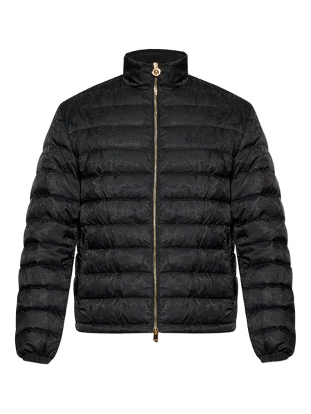  Versace Barocco-jacquard Down Jacket - Black 