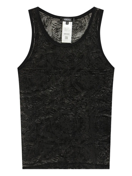  Versace Barocco-lace Vest - Black 