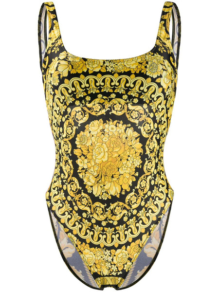  Versace Barocco One-piece Swimsuit - Black 