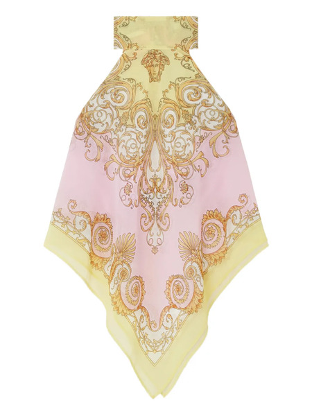  Versace Barocco-print Bikini Top - Pink 
