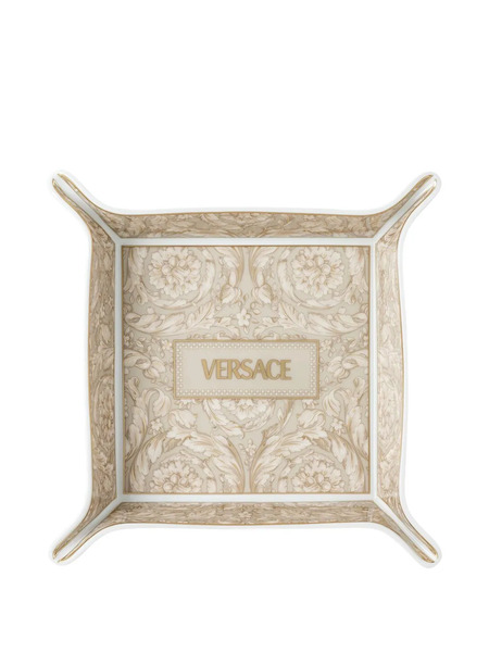  Versace Barocco-print Tray - Neutrals 